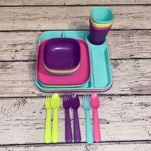 Kid plates, bowls, cups and silverware